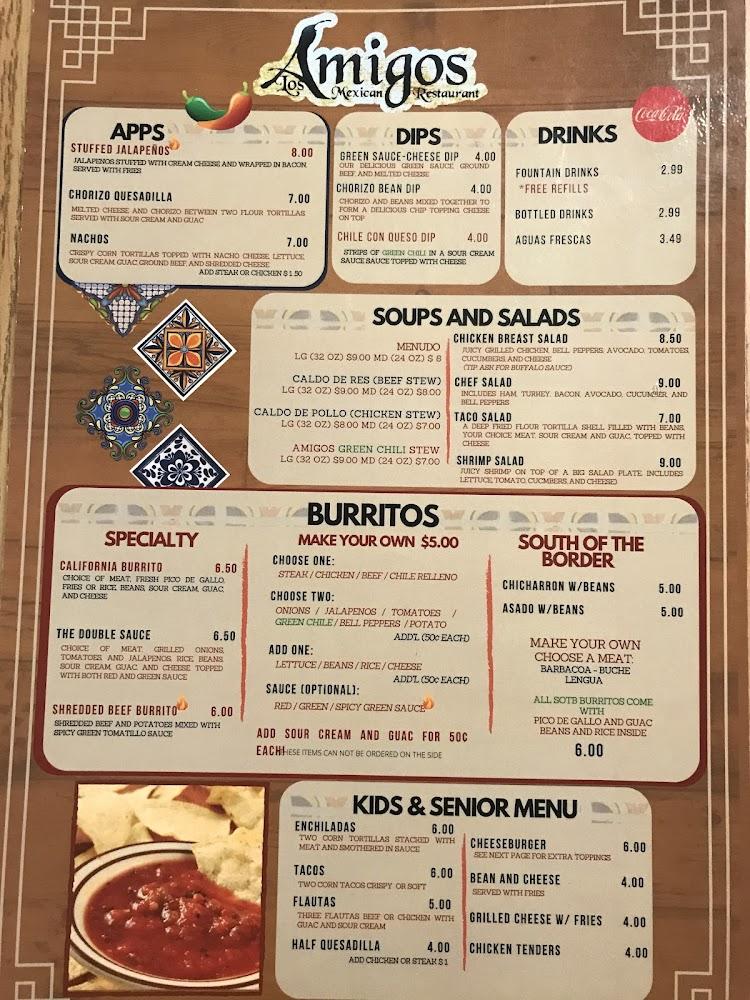 Amigos Mexican Restaurant Menu image 3