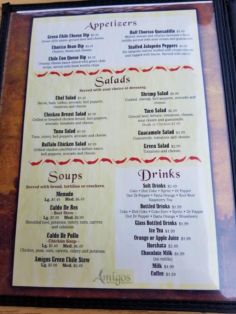 Amigos Mexican Restaurant Menu image 4